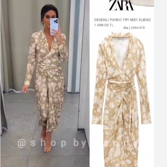 Zara BLOGGERS FAVORITE wrap dress - Picture 12 of 13